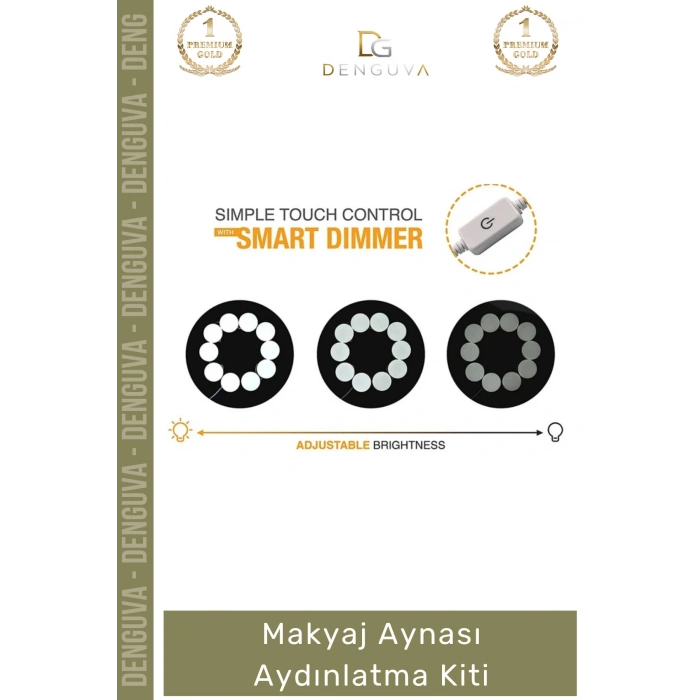 #MakyajLambası 10 Adet G5 Modern Küresel Ampul Dimmer Dokunmatik 12V Şık Makyaj Aynası Aydınlatma Kiti
