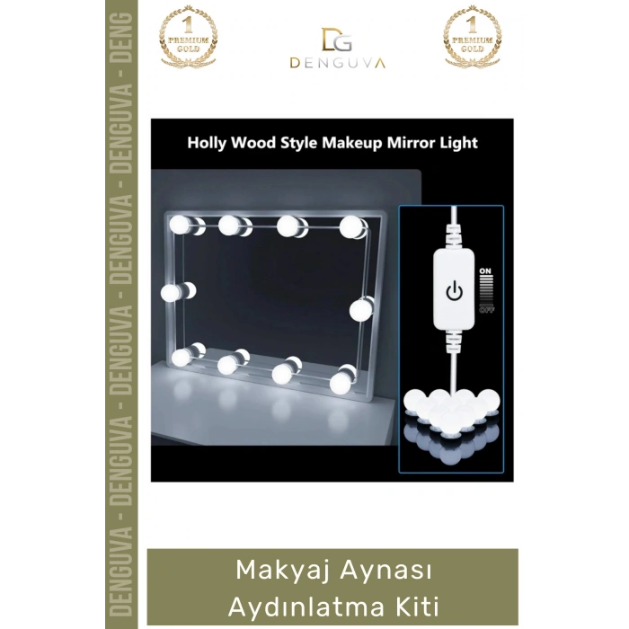 #MakyajLambası 10 Adet G5 Modern Küresel Ampul Dimmer Dokunmatik 12V Şık Makyaj Aynası Aydınlatma Kiti