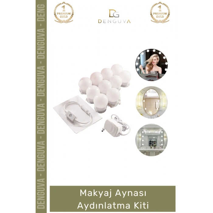 #MakyajLambası 10 Adet G5 Modern Küresel Ampul Dimmer Dokunmatik 12V Şık Makyaj Aynası Aydınlatma Kiti
