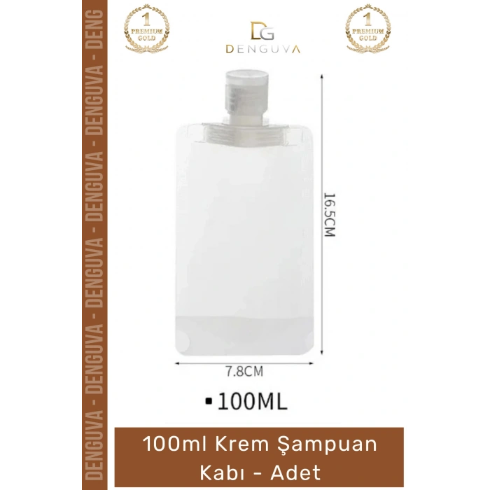 #ŞampuanKabı 100ml Sızdırmaz Seyahat Tipi Kozmetik Dolum Boş Şişe Bagaj Şampuan Kabı Tekrar Kullanılabilir - 3 Adet