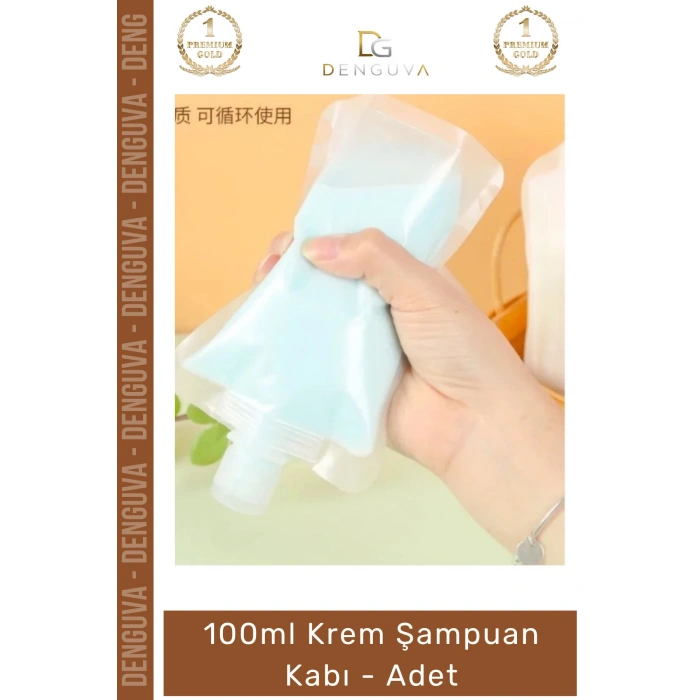 #ŞampuanKabı 100ml Sızdırmaz Seyahat Tipi Kozmetik Dolum Boş Şişe Bagaj Şampuan Kabı Tekrar Kullanılabilir - 3 Adet