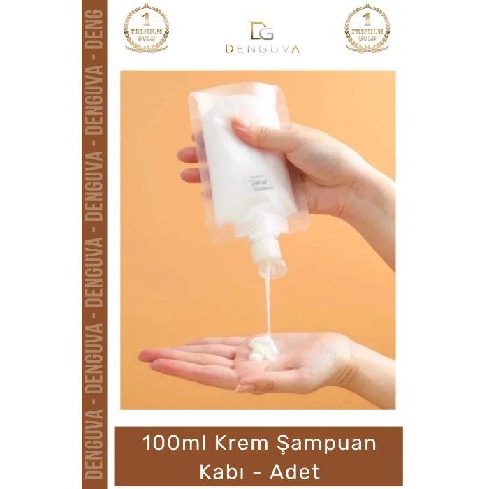 #ŞampuanKabı 100ml Sızdırmaz Seyahat Tipi Kozmetik Dolum Boş Şişe Bagaj Şampuan Kabı Tekrar Kullanılabilir - 3 Adet