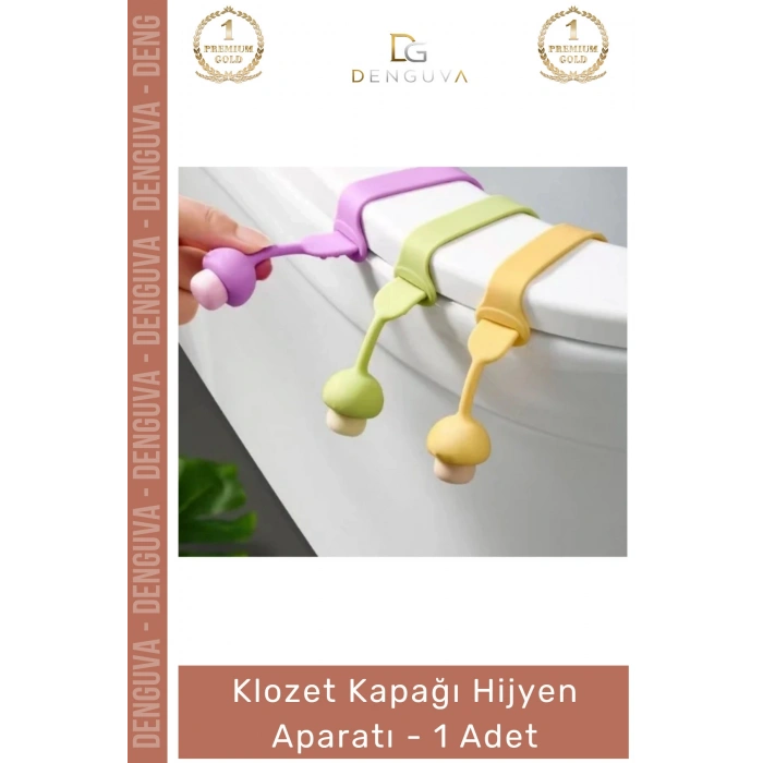 #Klozet Banyo Tuvalet Mantar Tasarım Ergonomik Temassız Kaldırma Klozet Kapağı Hijyen Aparatı - 1 Adet