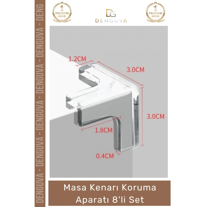 #KenarKoruma Bebek Çocuk Güvenlik Darbe Emici 8li Set Silikon Şeffaf Masa Kenarı Koruma Aparatı