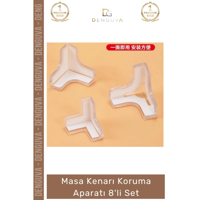 #KenarKoruma Bebek Çocuk Güvenlik Darbe Emici 8li Set Silikon Şeffaf Masa Kenarı Koruma Aparatı