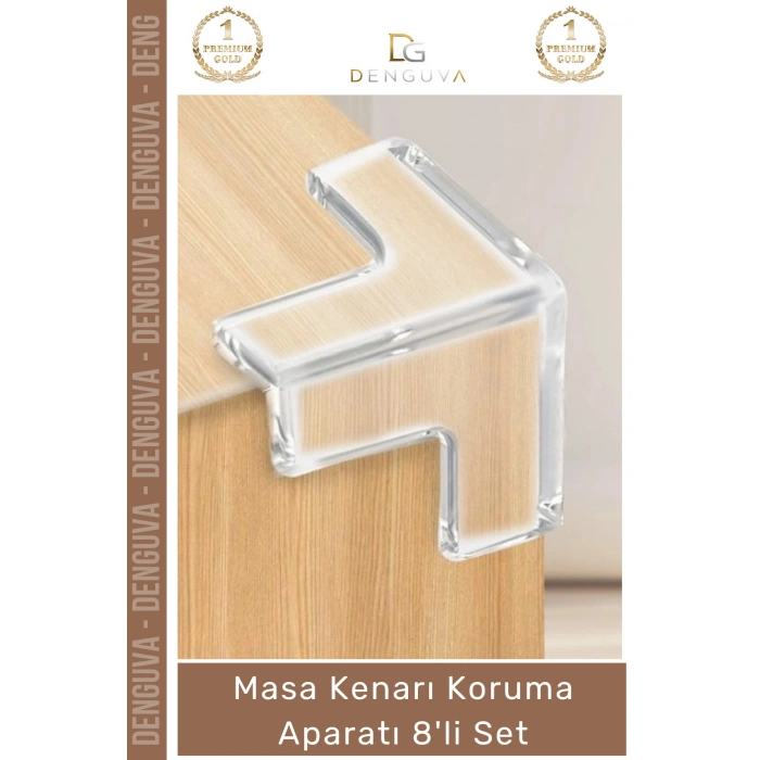 #KenarKoruma Bebek Çocuk Güvenlik Darbe Emici 8li Set Silikon Şeffaf Masa Kenarı Koruma Aparatı