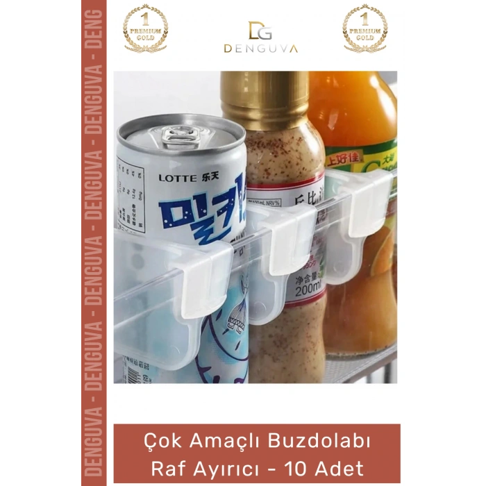 #RafAyırıcı Mutfak Düzenleyici Plastik Organizer Dolap İçi Pratik Set Buzdolabı Raf Ayırıcı - 10 Adet