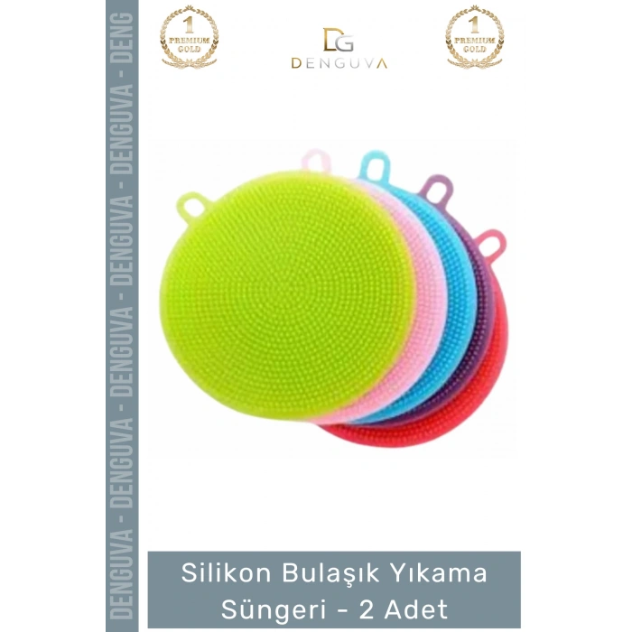 #BulaşıkSüngeri Hijyenik Dayanıklı Esnek Mutfak Temizleme Pratik Silikon Bulaşık Yıkama Süngeri - 2 Adet