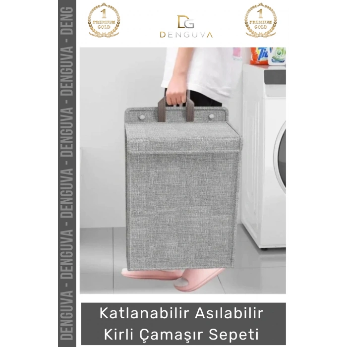 #ÇamaşırSepeti Modern Tasarım Yer Tasarrufu Sağlayan Şık Katlanabilir Asılabilir Kirli Çamaşır Sepeti