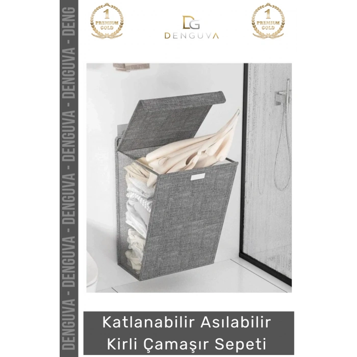 #ÇamaşırSepeti Modern Tasarım Yer Tasarrufu Sağlayan Şık Katlanabilir Asılabilir Kirli Çamaşır Sepeti