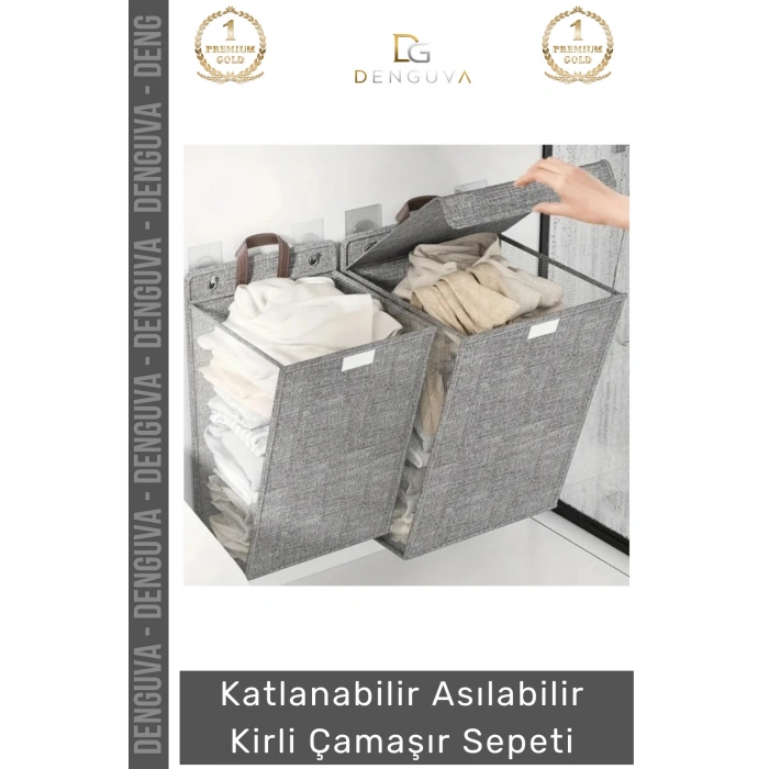 #ÇamaşırSepeti Modern Tasarım Yer Tasarrufu Sağlayan Şık Katlanabilir Asılabilir Kirli Çamaşır Sepeti