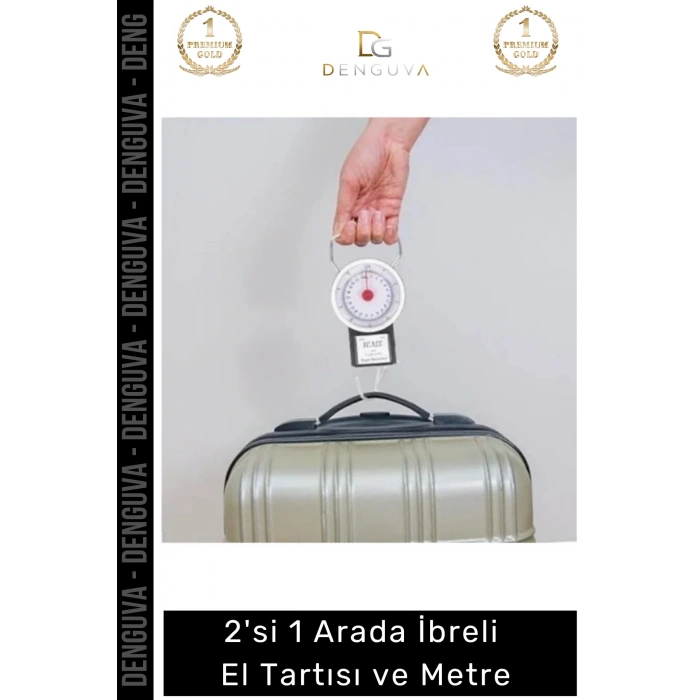#Tartı Hassas Mekanik Bagaj Balık Askılı 35 Kg Yaylı 2si 1 Arada İbreli El Tartısı Metre