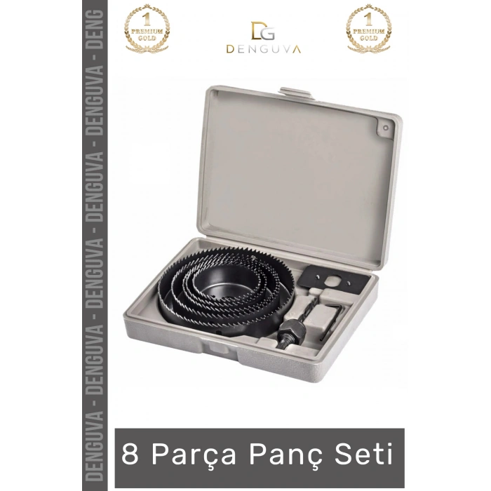 #PançSeti Alçıpan Ahşap Plastik Metal Delik Açma Takımı Profesyonel Hassas Kesim 8 Parça Panç Seti