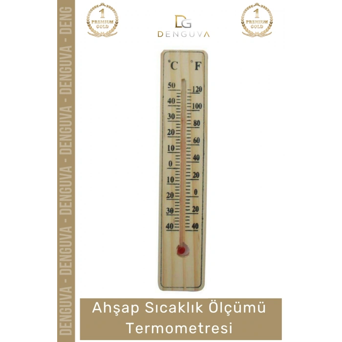 #Termometre Doğal Ahşap Hassas Analog İç Mekan Duvar Tipi Kaliteli Sıcaklık Ölçümü Termometresi 15cm - 1 Adet