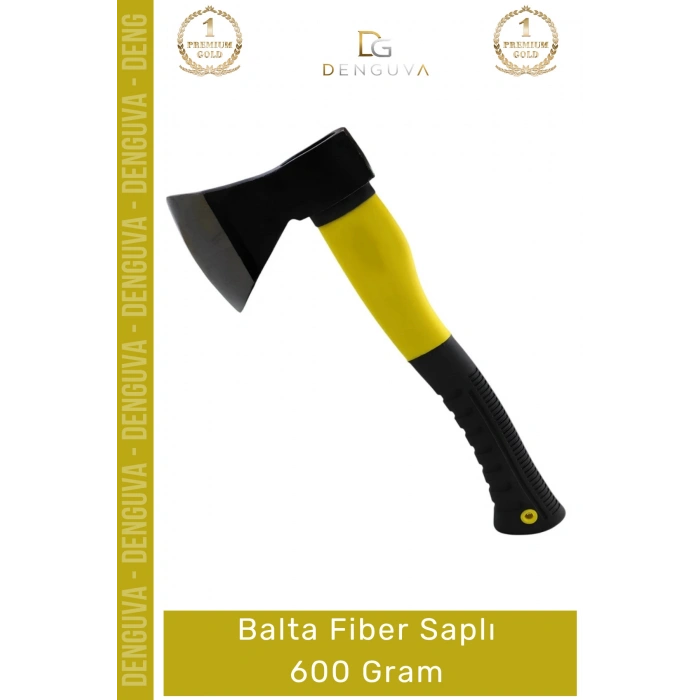 #Balta Karbon Çelik Profesyonel Kampçı Bahçe Odun Kesme El Aleti Balta Fiber Saplı 600 Gram