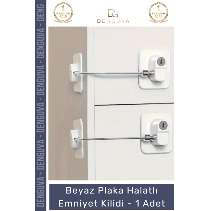 #EmniyetKilidi Çocuk Güvenlik Pencere Kapı Çelik Halatlı Balkon Koruma Beyaz Plaka Halatlı Emniyet Kilidi