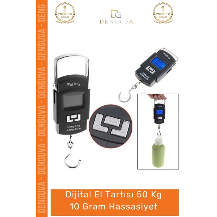 #Tartı Hassas Bagaj Bavul Mutfak LCD Dijital El Kantarı 50 Kg Terazi Tartı 10 Gr Hassasiyet