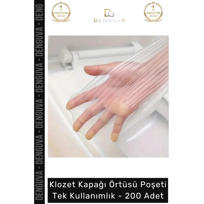 #KlozetPoşeti Klozet Kapağı Örtüsü Poşeti Hijyenik Su Geçirmez Geniş Klozet Tek Kullanımlık 200 Adet