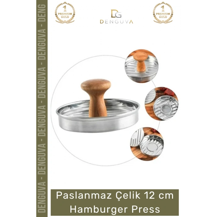 #KöfteKalıbı Paslanmaz Çelik Mutfak Köfte Basma Aparatı Restoran Şekillendirici 12 cm Hamburger Press