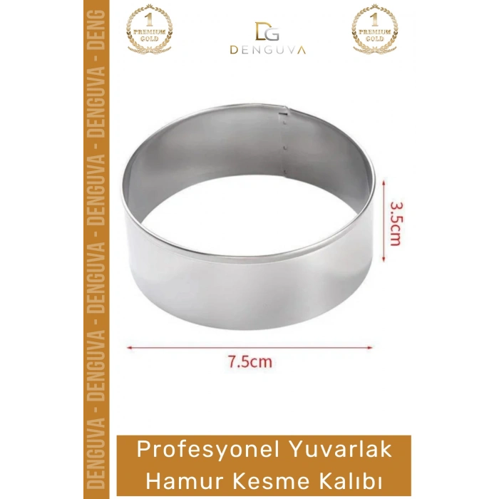 #HamurKalıbı Paslanmaz Çelik Profesyonel Mantı Kurabiye Donut Kesici Eşit Yuvarlak Hamur Kesme Kalıbı
