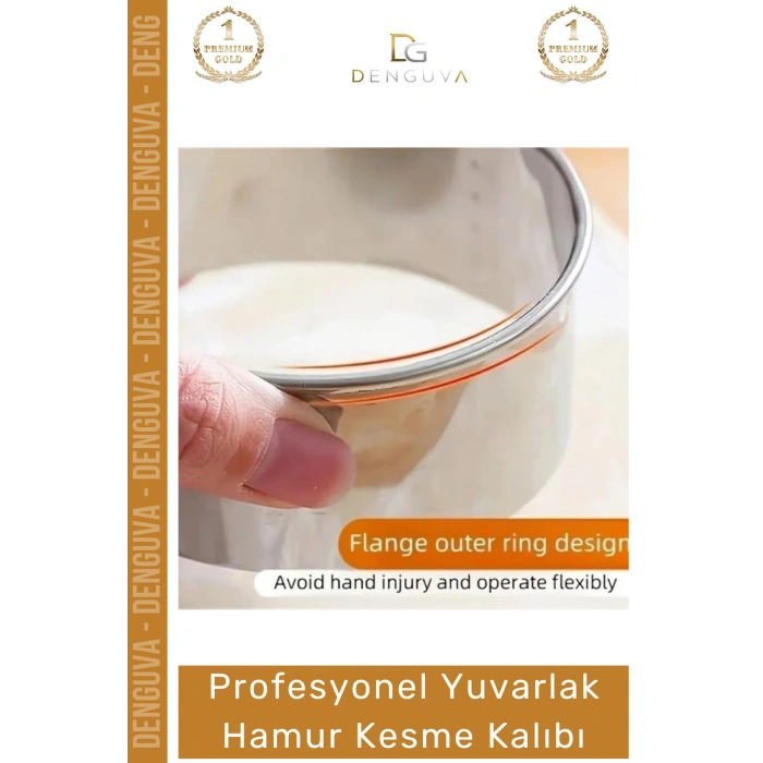 #HamurKalıbı Paslanmaz Çelik Profesyonel Mantı Kurabiye Donut Kesici Eşit Yuvarlak Hamur Kesme Kalıbı