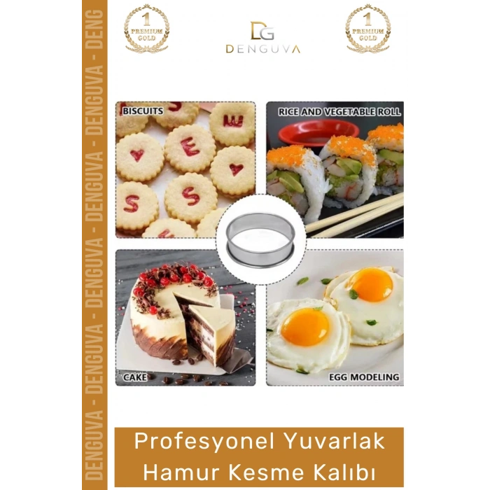 #HamurKalıbı Paslanmaz Çelik Profesyonel Mantı Kurabiye Donut Kesici Eşit Yuvarlak Hamur Kesme Kalıbı