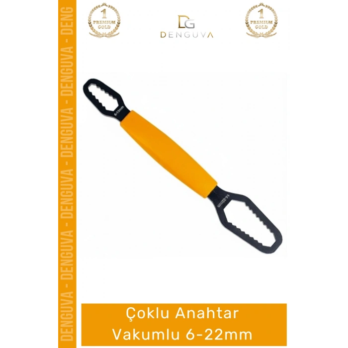 #Anahtar Profesyonel Paslanmaz Çelik Dayanıklı Ergonomik Sap Atölye Çoklu Anahtar Vakumlu 6-22mm - 1 Adet
