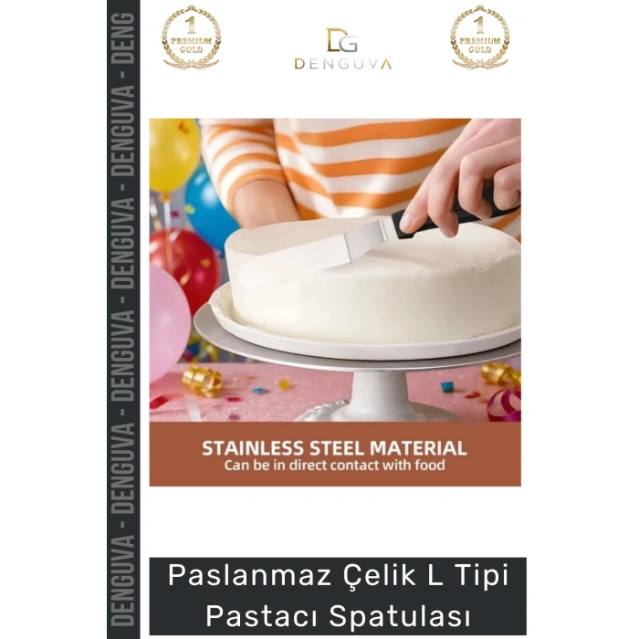 #HamurKalıbı Paslanmaz Çelik Profesyonel Pasta Süsleme Krema Düzeltme Ganaj L Tipi Pastacı Spatulası