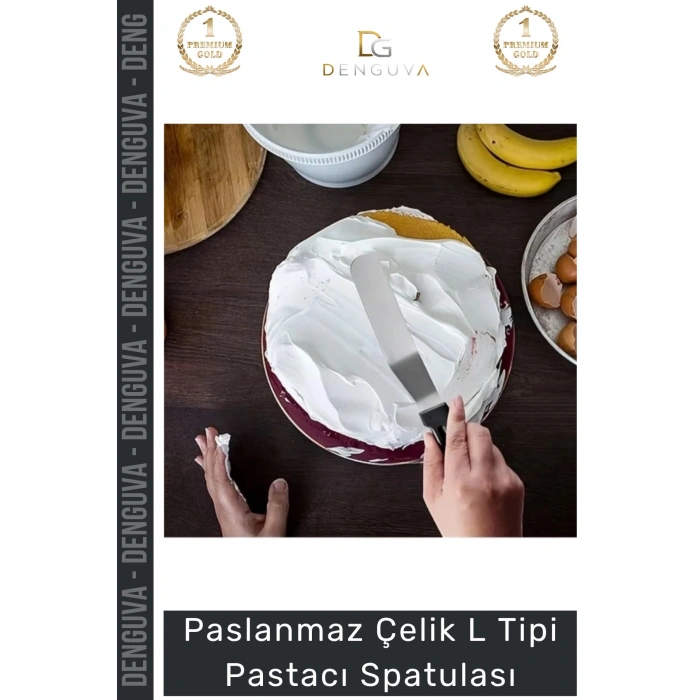 #HamurKalıbı Paslanmaz Çelik Profesyonel Pasta Süsleme Krema Düzeltme Ganaj L Tipi Pastacı Spatulası