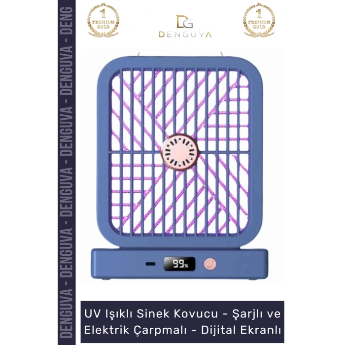 #SinekKouvucu Sinek Kovucu Mor UV Işık Şarjlı Taşınabilir Haşere Elektrik Çarpmalı Dijital Ekranlı