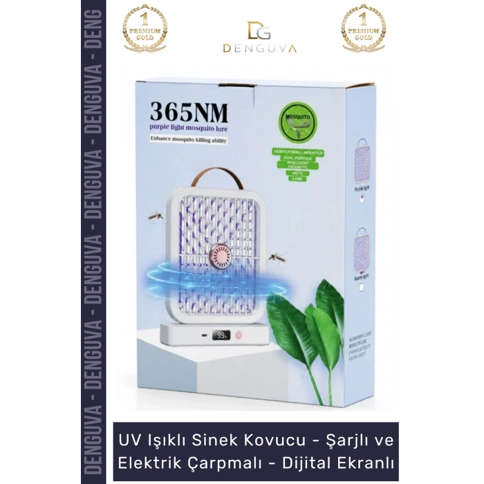 #SinekKouvucu Sinek Kovucu Mor UV Işık Şarjlı Taşınabilir Haşere Elektrik Çarpmalı Dijital Ekranlı