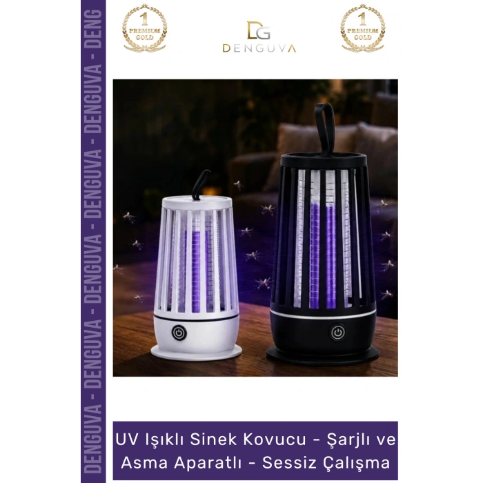 #SinekKovucu Mor Işık Şarjlı Kamp Bahçe Profesyonel Sessiz Modern Güçlü Çalışma UV Işıklı Sinek Kovucu