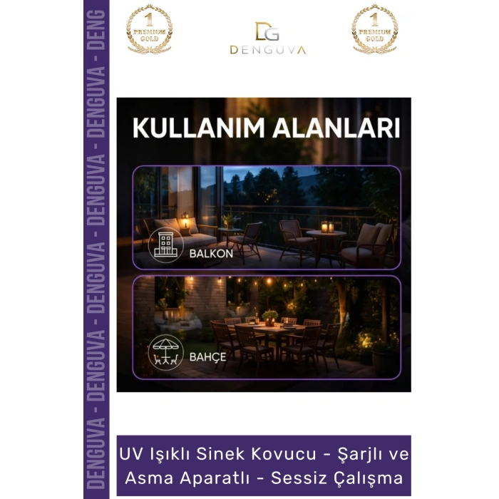 #SinekKovucu Mor Işık Şarjlı Kamp Bahçe Profesyonel Sessiz Modern Güçlü Çalışma UV Işıklı Sinek Kovucu
