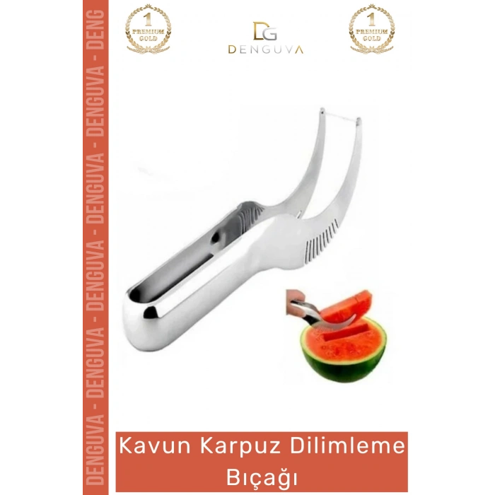 #DilimlemeBıçağı Paslanmaz Çelik Mutfak Servis Sunum Pratik Meyve Kesici Kavun Karpuz Dilimleme Bıçağı