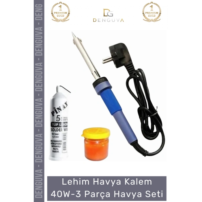 #HavyaSeti Profesyonel Elektronik Tamir Hızlı Isınan Kalem Lehimleme Havya 40 Watt 3 Parça Havya Seti