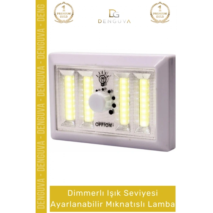 #Lamba Taşınabilir Güçlü Cob LED Dimmerlı Pilli Kamp Çalışma Ayarlanabilir Mıknatıslı Lamba - 1 Adet