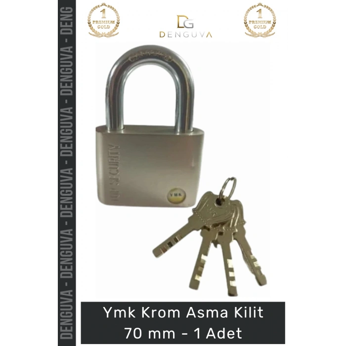 #AsmaKilit Ymk Ağır Hizmet Sertleştirilmiş Çelik Paslanmaz Güvenli Dış Mekan Krom Asma Kilit 70 mm - 1 Adet