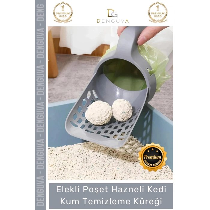 #KumTemizleme Hazneli Pratik Poşetli Hijyenik Dayanıklı Kaliteli Yeni Nesil Tasarım Kedi Kum Temizleme