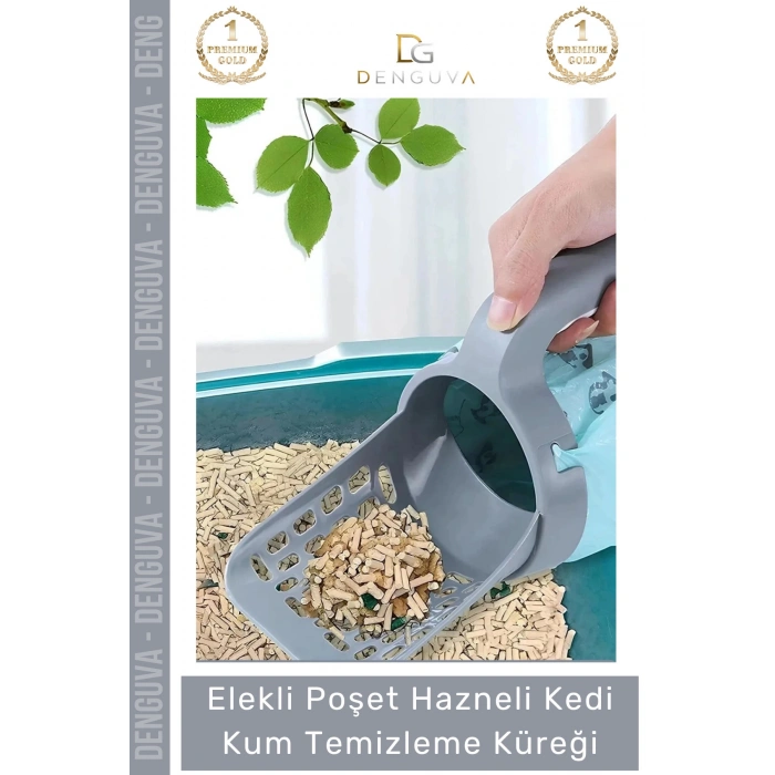 #KumTemizleme Hazneli Pratik Poşetli Hijyenik Dayanıklı Kaliteli Yeni Nesil Tasarım Kedi Kum Temizleme