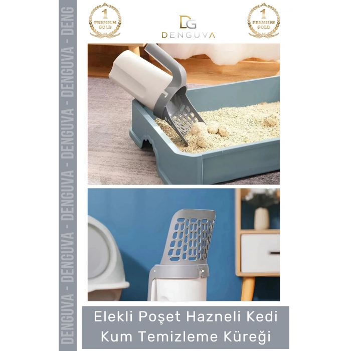 #KumTemizleme Hazneli Pratik Poşetli Hijyenik Dayanıklı Kaliteli Yeni Nesil Tasarım Kedi Kum Temizleme
