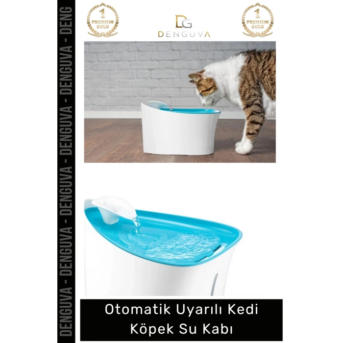 #SuKabı Sessiz Motorlu 2,5 Litre Aktif Karbon USB Işıklı Hazneli Uyarılı Kedi Köpek Su Kabı