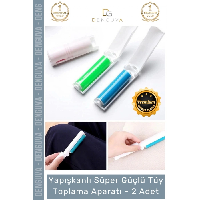 #TüyRulosu Yapışkanlı Yıkanabilir Silindir Kedi Köpek Koltuk Elbise Pratik Tüy Toz Toplama Rulosu - 2 Adet