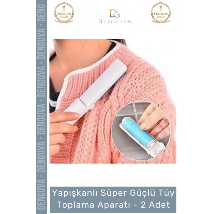 #TüyRulosu Yapışkanlı Yıkanabilir Silindir Kedi Köpek Koltuk Elbise Pratik Tüy Toz Toplama Rulosu - 2 Adet