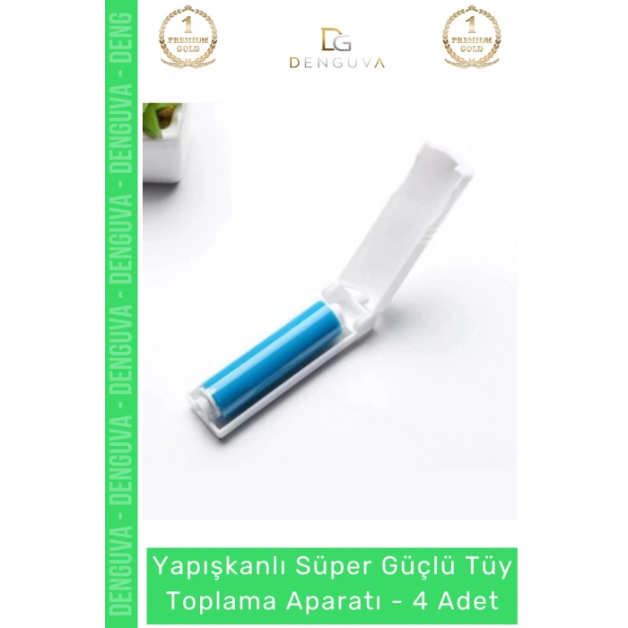 #TüyRulosu Yapışkanlı Yıkanabilir Silindir Kedi Köpek Koltuk Elbise Pratik Tüy Toz Toplama Rulosu - 4 Adet