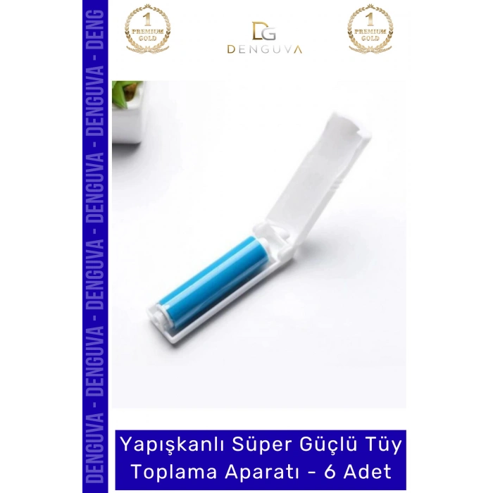 #TüyRulosu Yapışkanlı Yıkanabilir Silindir Kedi Köpek Koltuk Elbise Pratik Tüy Toz Toplama Rulosu - 6 Adet