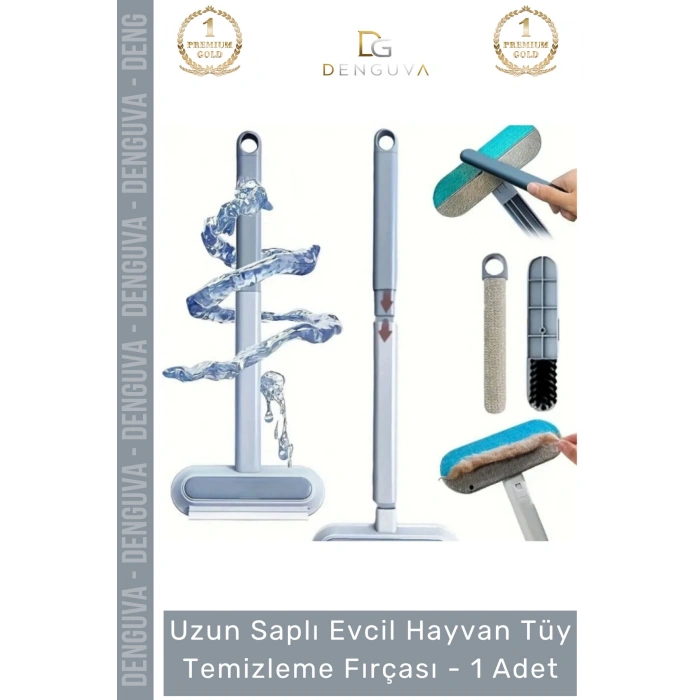 #TüyFırçası Uzun Saplı Evcil Hayvan Kedi Köpek Koltuk Halı Araba Mikrofiber Tüy Temizleme Fırçası - 1 Adet
