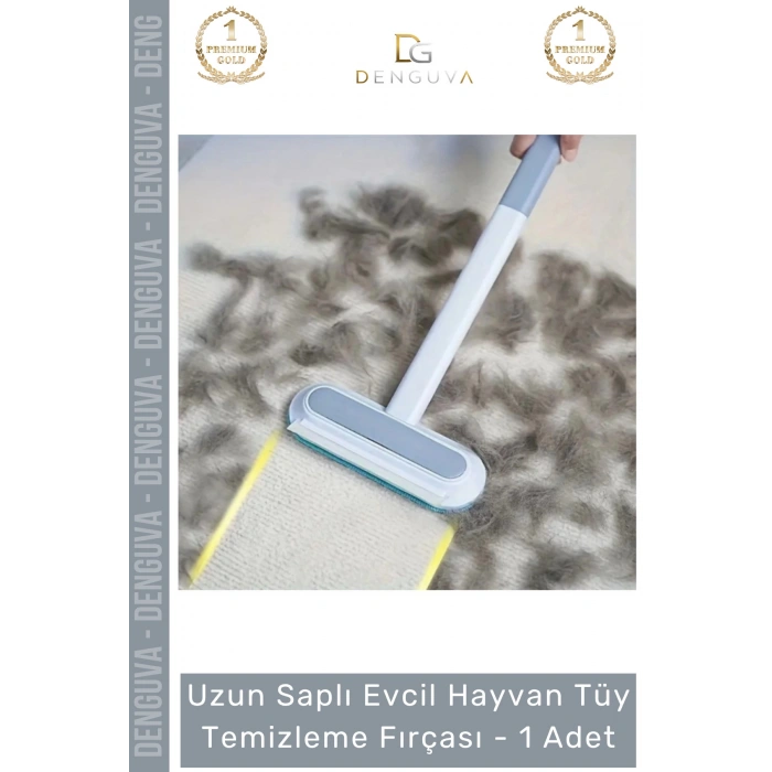 #TüyFırçası Uzun Saplı Evcil Hayvan Kedi Köpek Koltuk Halı Araba Mikrofiber Tüy Temizleme Fırçası - 1 Adet