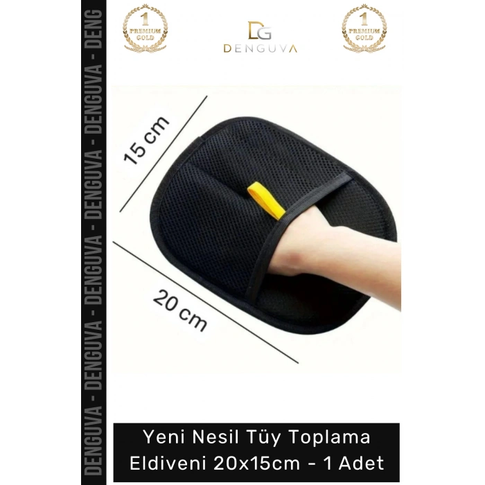 #TüyEldiveni Mikrofiber Çift Yönlü Ergonomik Evcil Hayvan Kedi Köpek Toz Tüy Toplama Eldiveni 20x15 cm - 1 Adet