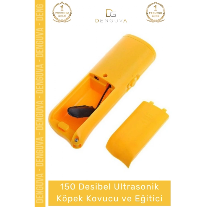 #KöpekKovucu Pilli 9 Volt 150 Desibel Caydırıcı Kovucu Portatif El Fenerli Ultrasonik Köpek Uzaklaştırıcı Eğitici - 1 Adet