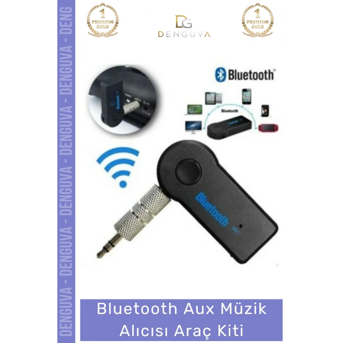 #AraçKiti Kablosuz Bluetooth Ses Aktarım Modülü Mikrofonlu Handsfree Aux Müzik Alıcısı Araç Kiti